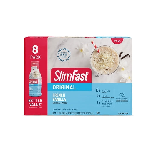 Slimfast Original Ready To Drink French Vanilla Shake-11 fl oz.s-8/Box-3/Case