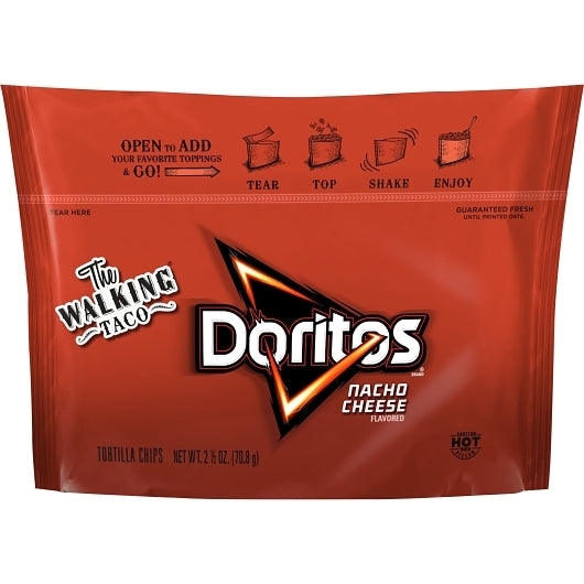 Doritos Nacho Cheese Walking Taco Tortilla Chips-2.5 oz.-18/Case