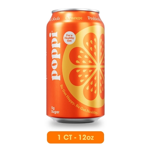 Poppi Prebiotic Orange Soda 12 fl. oz. Can 12 Pack/Case MPN BO126