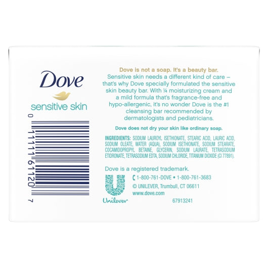 Dove Bar Soap Sensitive Skin-7.5 oz.-12/Case