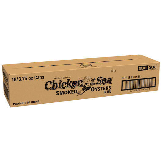 Chicken Of The Sea Smoked Oysters In Oil-3.75 oz.-18/Case