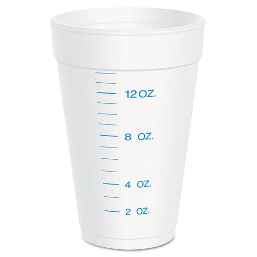 Dart Foam Drink Cups, 16 oz, White, 20/Bag, 25 Bags/Carton