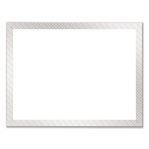 Certificate Paper with Gold and Blue Border, Award Certificates (White, 8.5  x 11 in, 50-Pack)