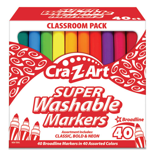 Cra Z Art Super Washable Markers Fine Tip Assorted Barrel Assorted