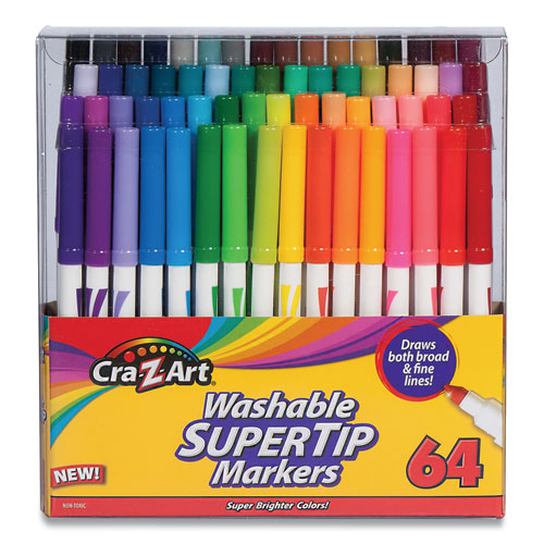 Cra Z Art Super Washable Markers Fine Tip Assorted Barrel Assorted