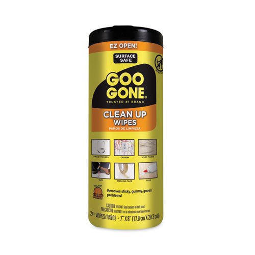Clean Up Wipes, 1-ply, 8 X 7, Citrus Scent, White, 24/canister
