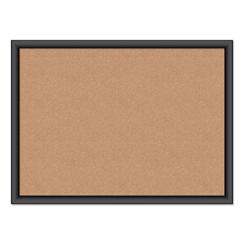 Cork Bulletin Board, 24 X 18, Natural Surface, Black Wood Frame