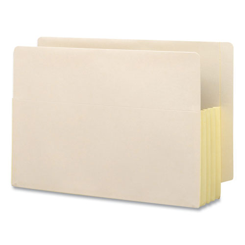 Manila End Tab File Pockets With Tyvek-lined Gussets, 3.5" Expansion, Legal Size, Manila, 10/box