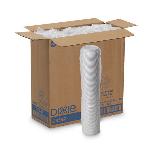 Dixie Dome Drink-thru Lids Fits 10 Oz To 16 Oz Paper Hot Cups White 1000/Case