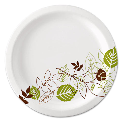 Dixie Pathways Soak-proof Shield Mediumweight Paper Plates Wisesize 6.88" Dia Green/burgundy 500/Case
