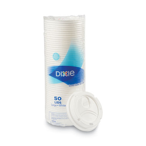 Dixie Dome Drink-thru Lids Fits 10 Oz To 16 Oz Perfectouch; 12 Oz To 20 Oz Wisesize Cup White 50/pack