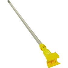 Rubbermaid Commercial Gripper 60" Vinyl/Aluminum Wet Mop Handle - 60" Length - Yellow - Vinyl, Aluminum, Plastic - 12 / Carton