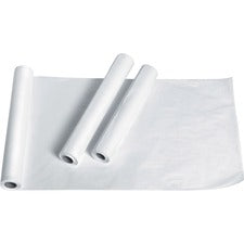 Medline Exam Table Crepe Paper - 125 ft Length x 21" Width - Poly - White - 12 / Box