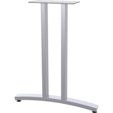 Special-T Structure Series T-Leg Table Base - Powder Coated T-shaped, Metallic Silver Base - 2 Legs - Assembly Required