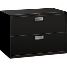 Brigade 600 Series Lateral File, 2 Legal/letter-size File Drawers, Black, 42" X 18" X 28"