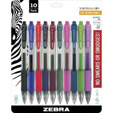 Zebra Clickart Retractable Marker Pen 0.6mm - Assorted, 6 Pack