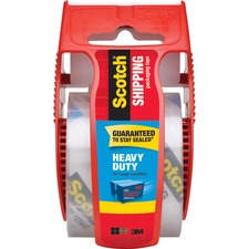 3850 Heavy-duty Packaging Tape With Dispenser, 1.5" Core, 1.88" X 66.66 Ft, Clear