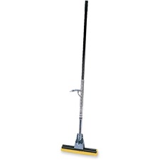 Rubbermaid Commercial 12" Head Steel Sponge Mop - Cellulose Head - Steel Handle - Refillable - 6 / Carton - Bronze