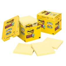 Pads In Canary Yellow, Cabinet Pack, Note Ruled, 4" X 4", 90 Sheets/pad, 12 Pads/pack