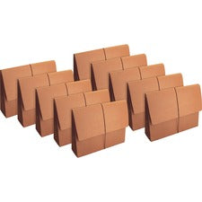 Business Source Letter Recycled File Wallet - 8 1/2" x 11" - 5 1/4" Expansion - Brown - 30% Recycled - 10 / Box