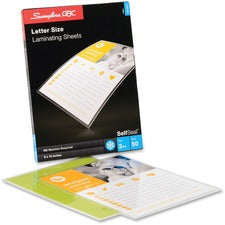 Selfseal Self-adhesive Laminating Pouches And Single-sided Sheets, 3 Mil, 9" X 12", Gloss Clear, 50/pack