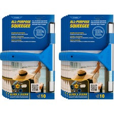 Ettore All-purpose Squeegee - Plastic Handle - Lightweight, Streak-free - Blue