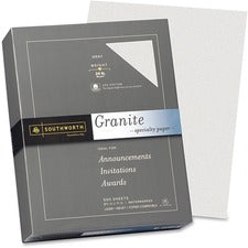 Granite Specialty Paper, 24 Lb Bond Weight, 8.5 X 11, Gray, 500/ream
