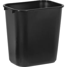 Rubbermaid Commercial 28 QT Medium Deskside Wastebaskets - 7 gal Capacity - Rectangular - Dent Resistant, Durable, Rust Resistant, Easy to Clean, Durable - 15" Height x 10.5" Width x 14.5" Depth - Plastic - Black - 12 / Carton