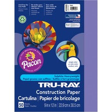 Pacon Tru-Ray Construction Paper, 76lb, 9 x 12, Assorted Pastel