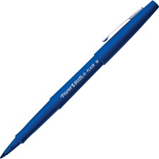 Point Guard Flair Felt Tip Porous Point Pen, Stick, Medium 0.7 mm, Blue  Ink, Blue Barrel