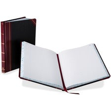 Extra-durable Bound Book, Single-page Record-rule Format, Black/maroon/gold Cover, 10.13 X 7.78 Sheets, 300 Sheets/book