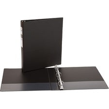 Economy Non-view Binder With Round Rings, 3 Rings, 1" Capacity, 11 X 8.5, Black, (3301)
