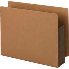 Redrope Drop-front End Tab File Pockets, Fully Lined 6.5" High Gussets, 3.5" Expansion, Letter Size, Redrope/brown, 10/box