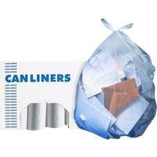 Linear Low Density Can Liners With Accufit Sizing, 23 Gal, 0.9 Mil, 28" X 45", Clear, 25 Bags/roll, 8 Rolls/carton