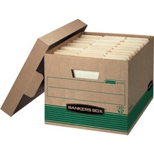 Stor/file Medium-duty 100% Recycled Storage Boxes, Letter/legal Files, 12" X 16.25" X 10.5", Kraft, 20/carton