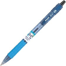 B2p Bottle-2-pen Recycled Ballpoint Pen, Retractable, Medium 1 Mm, Black Ink, Translucent Blue Barrel, Dozen