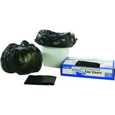 Total Recycled Content Plastic Trash Bags, 10 Gal, 1 Mil, 24" X 24", Brown/black, 250/carton