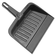 Rubbermaid Commercial Heavy-Duty Dustpans - 8.20" Wide - 12.25" Handle - Plastic - Charcoal - 12 / Carton