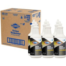 CloroxPro™ Urine Remover for Stains and Odors Pull Top - Liquid - 32 fl oz (1 quart) - 6 / Carton - White