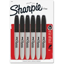 Sharpie 6pk Permanent Markers Ultra Fine/fine/chisel Tip Black