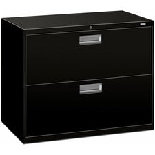 Brigade 600 Series Lateral File, 2 Legal/letter-size File Drawers, Black, 36" X 18" X 28"