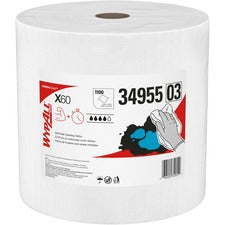 General Clean X60 Cloths, Jumbo Roll, 12.2 X 12.4, White, 1,100/roll