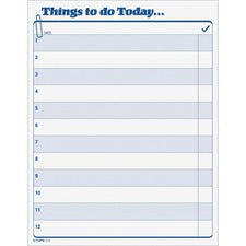 "things To Do Today" Daily Agenda Pad, One-part (no Copies), 8.5 X 11, 100 Forms Total