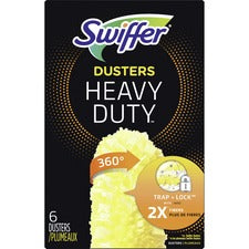 Heavy Duty Dusters Refill, Dust Lock Fiber, Yellow, 6/box, 4 Boxes/carton