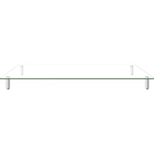 Extra Wide Glass Monitor Riser, 39.4" X 10.2" X 3.25", Clear, Supports 60 Lbs