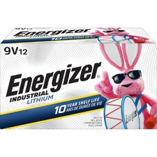 Energizer Industrial 9V Lithium Batteries - 9V - 9 V - 12 / Pack