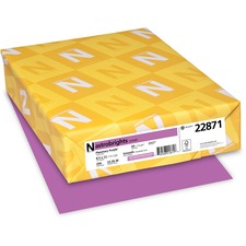 Color Cardstock, 65 Lb Cover Weight, 8.5 X 11, Planetary Purple, 250/pack