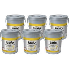 Gojo® Scrubbing Towels - 10.50" x 13" - White - Heavy Duty, Non-irritating - For Hand - 72 Per Canister - 6 / Carton