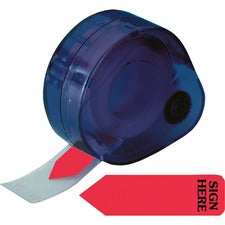 Arrow Message Page Flags In Dispenser, "sign Here", Red, 120/dispenser