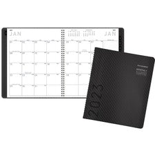 Contemporary Monthly Planner, Premium Paper, 11 x 9, Graphite Cover, 12-Month (Jan to Dec): 2024